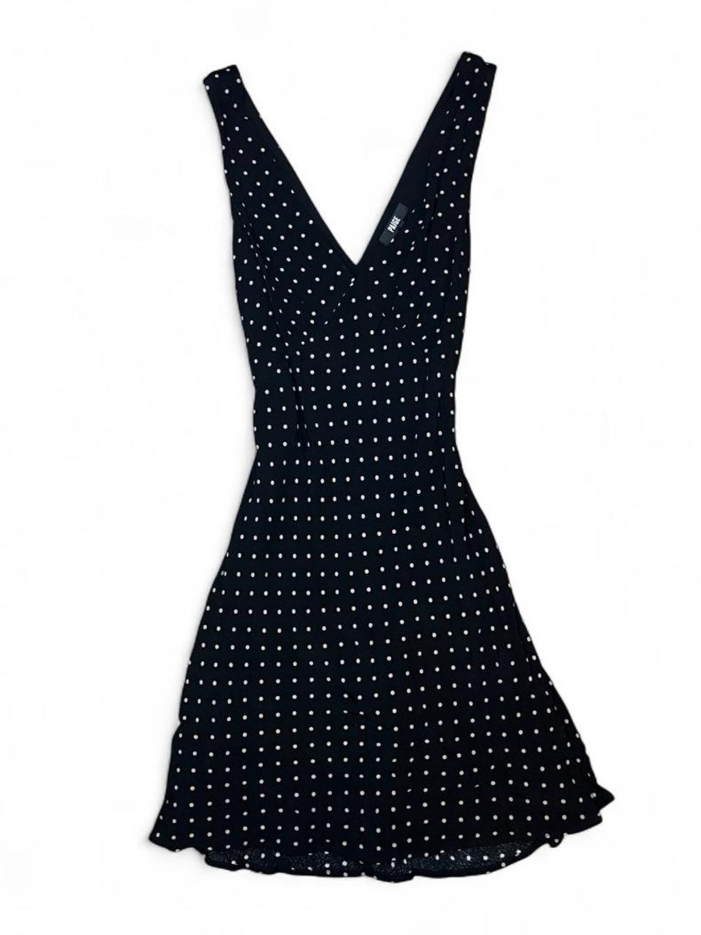 Classic Black Polka Dot V-Neck Dress